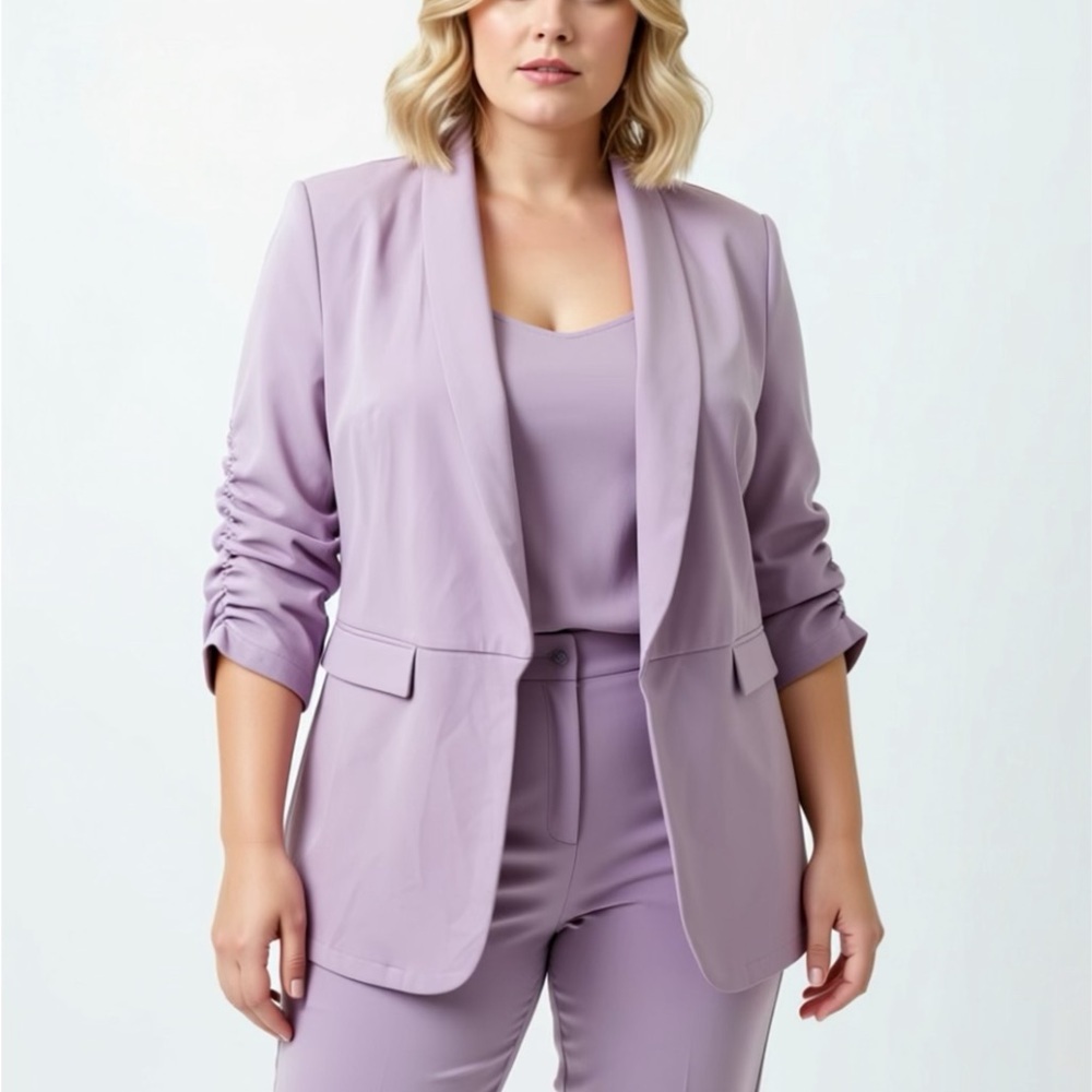 Lavender Blazer and Pants Set
